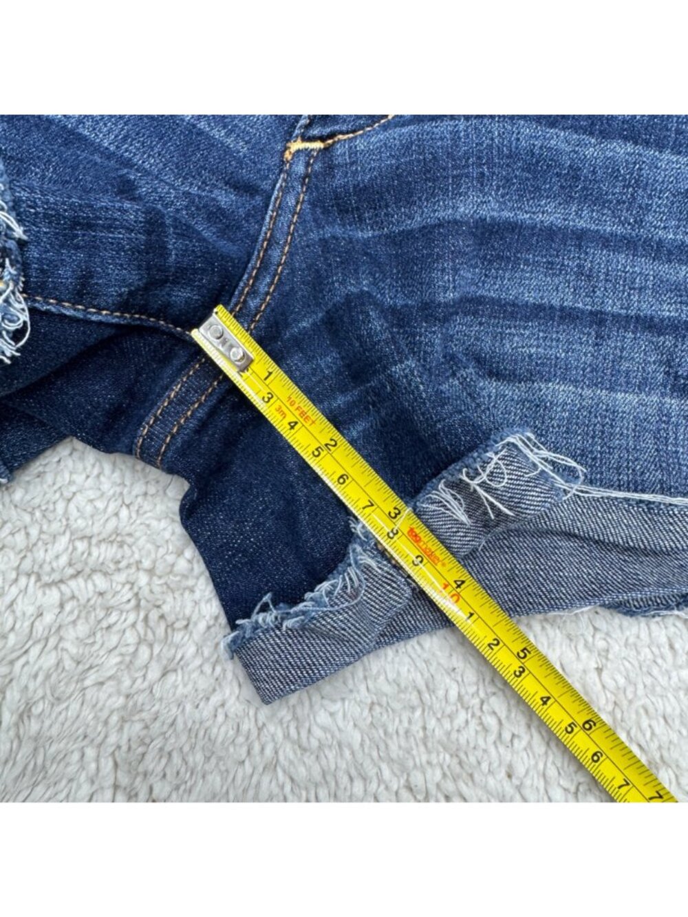 Abercrombie & Fitch Women's Distressed Denim Shorts Size 27 - Picture 6 of 8